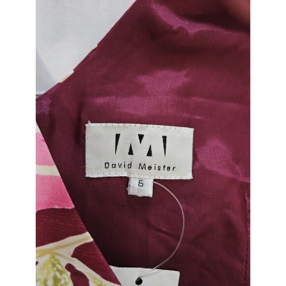 David Meister NWT Silk Floral Sheath Dress V-neck Sz 6 Made In The USA - Picture 7 of 10